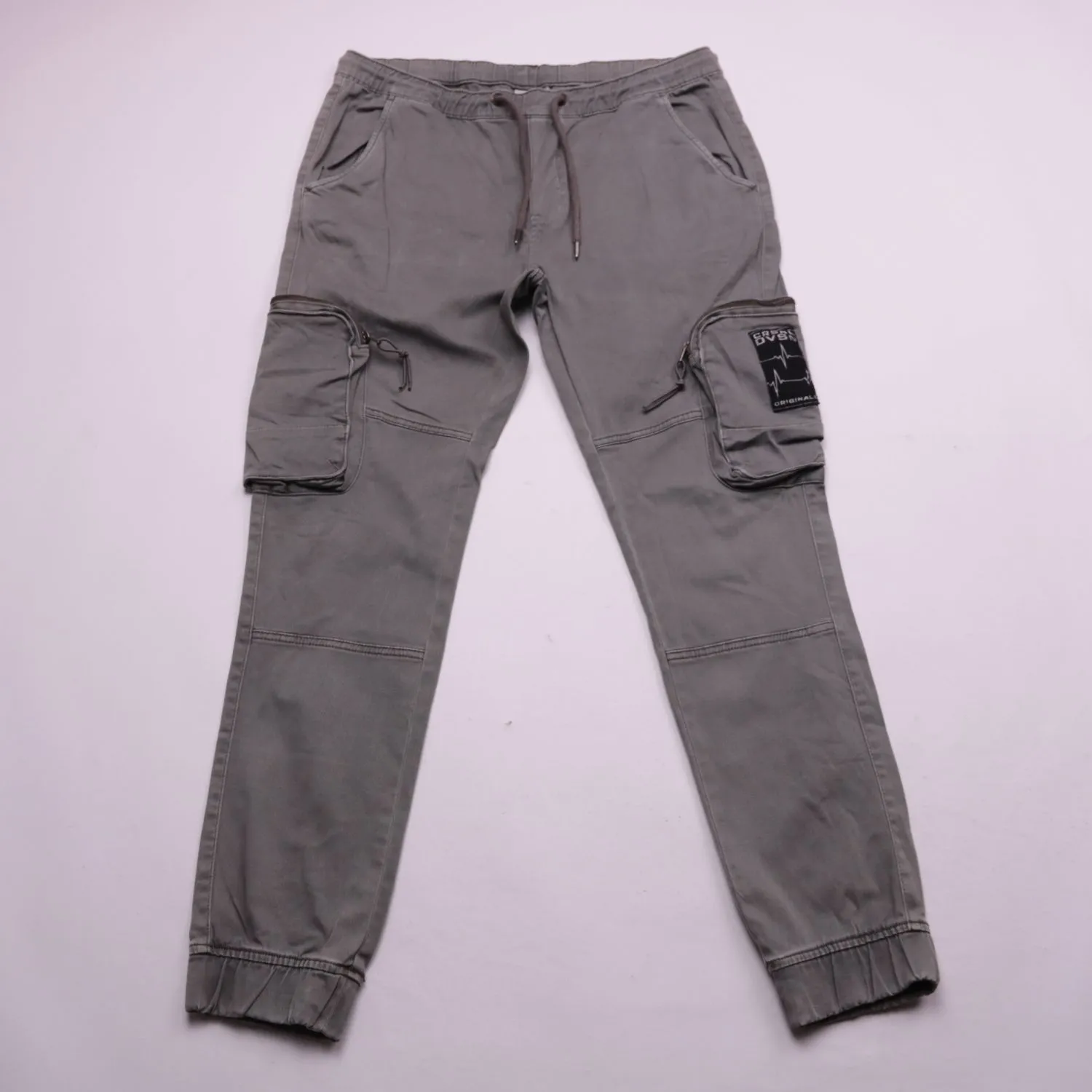 Серые брюки карго Denim 1982 с накладными карманами, размер 48 (M)