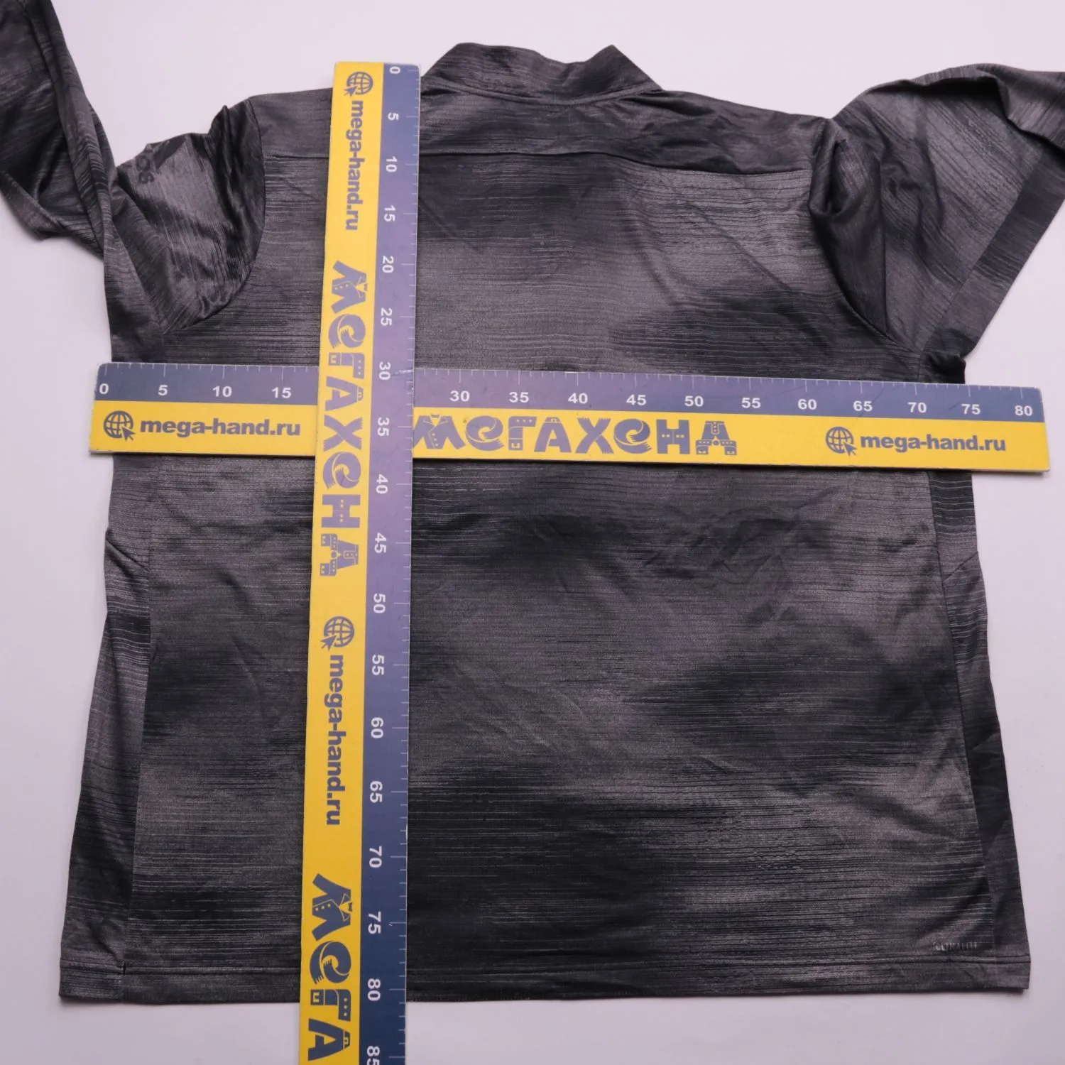 Серая толстовка adidas с воротником-стойкой, размер 60 (3XL)