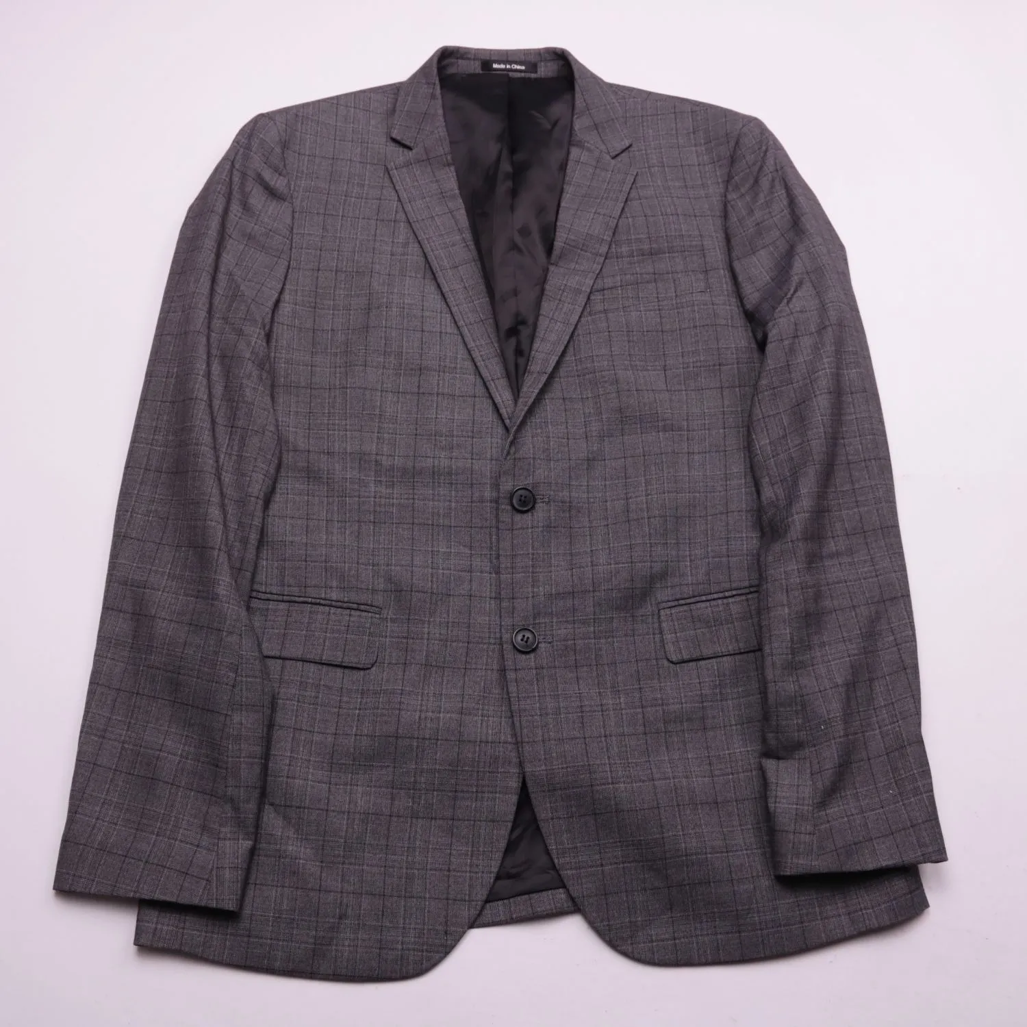 Серый пиджак PRIMARK Slim Fit в клетку, размер 52 (L/XL)
