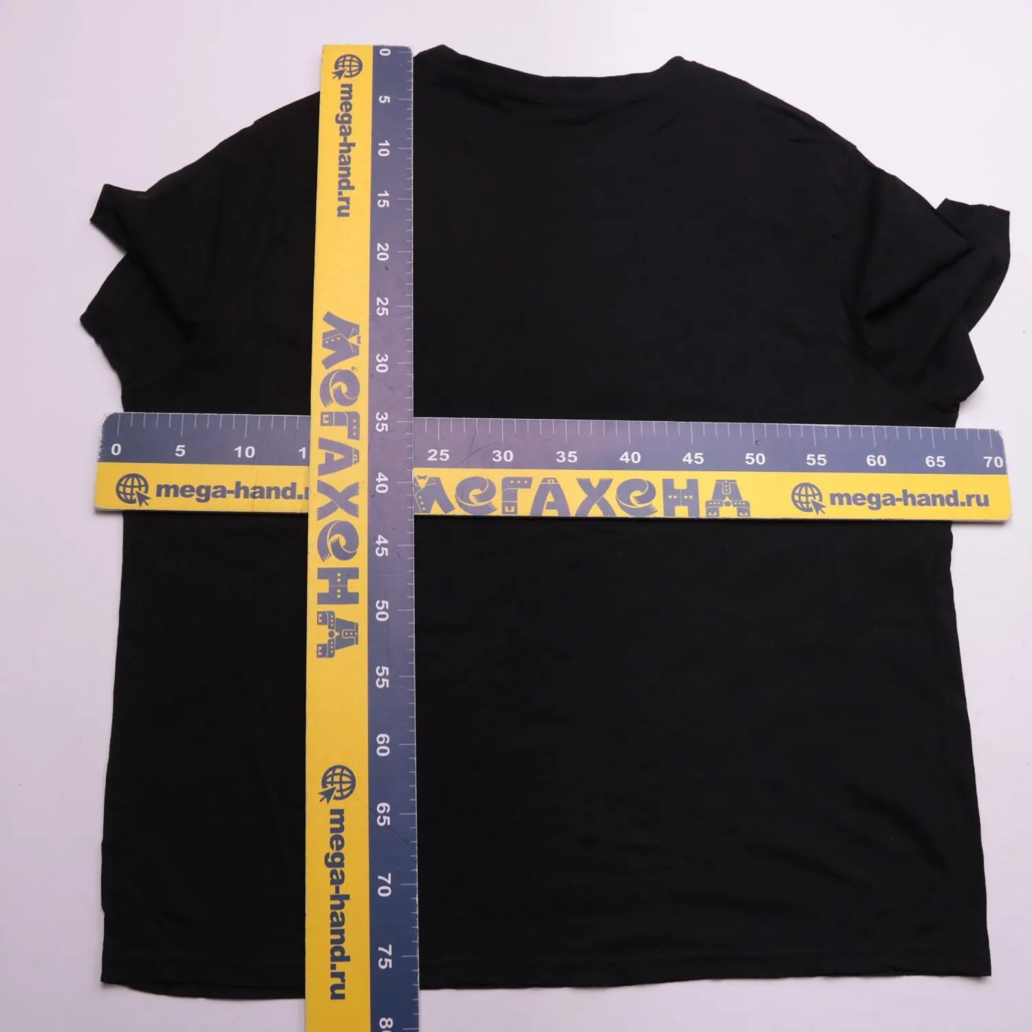 Чёрная футболка George прямого кроя, размер 60 (3XL)