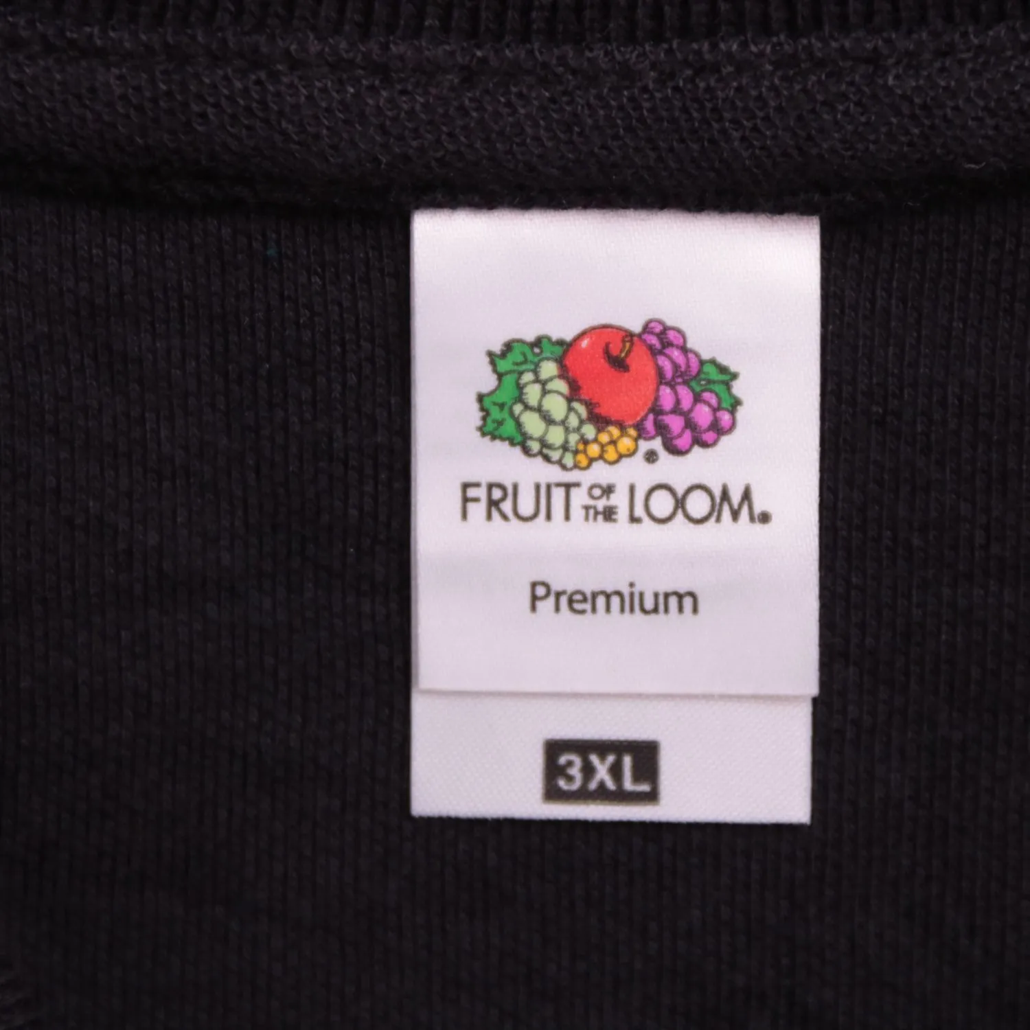 Чёрное поло Fruit of the Loom из хлопка, размер 60 (3XL)