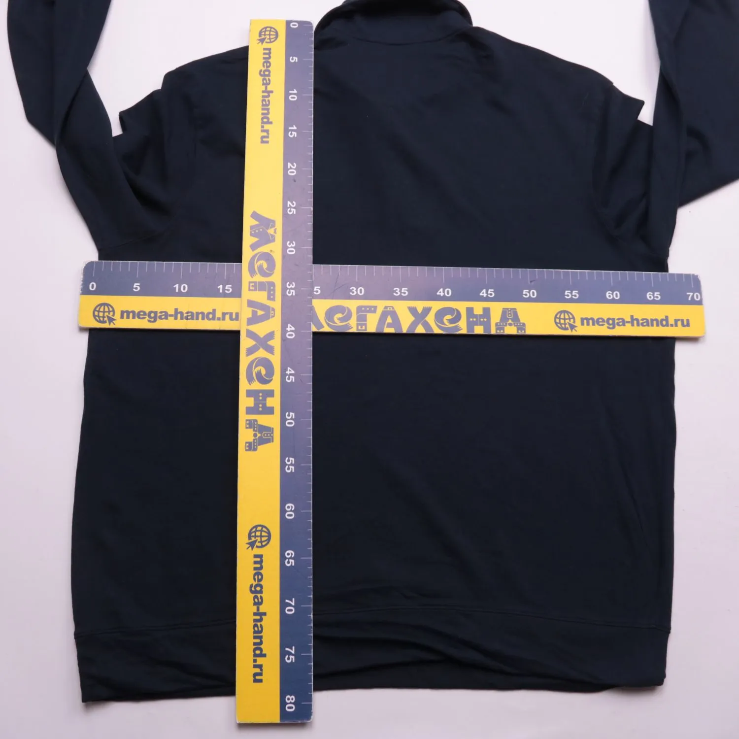 Тёмно-синяя толстовка M&S с короткой молнией, размер 60 (3XL)
